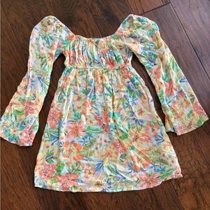Billabong Kids Floral Dress with Bell Sleeves